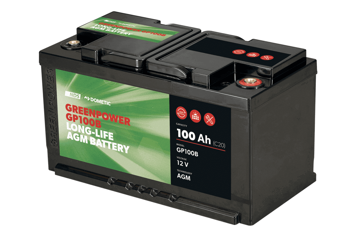 Batería Green Power NDS 100Ah Low AGM 12V Camper Van GP100B